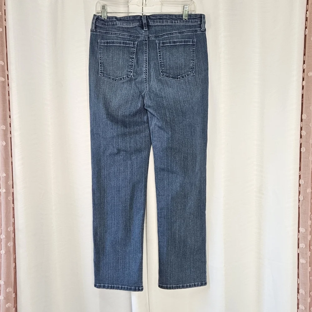 Buffalo David Bitton Alyssa medium wash hi rise straight leg stretch denim jeans